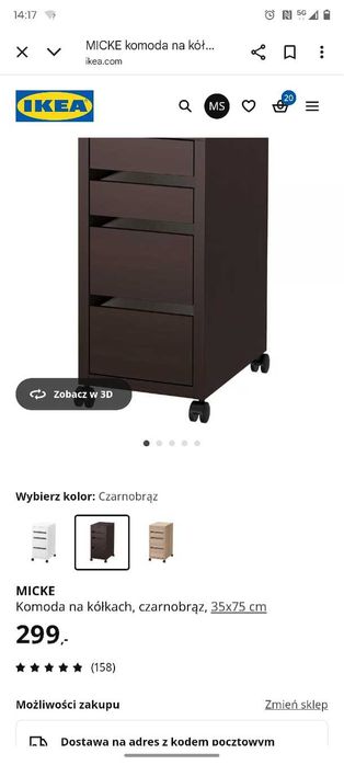 Biurko narożne z szafka z szufladami i biurko nr 2