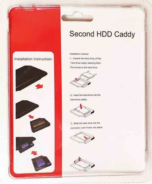 Новий! Металл HDD SSD 2.5'' карман кишеня caddy 12.7 SATA optibay