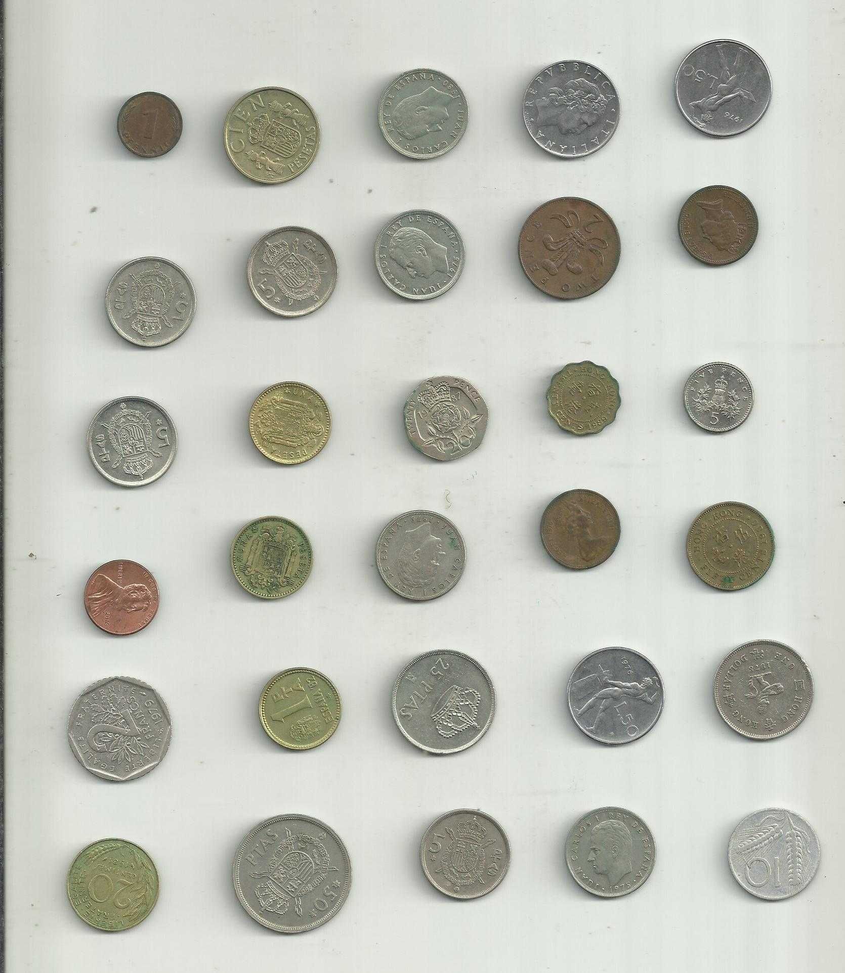 Lote com 30 moedas estrangeiras - com venda individual