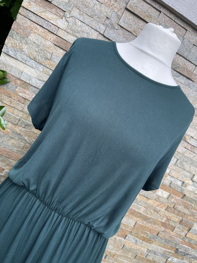 Zielona sukienka z wiskozy Yours r.48