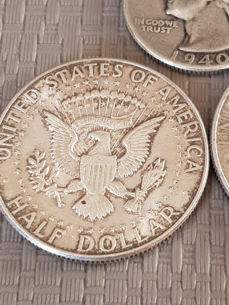 50 центов сша, серебряные монеты