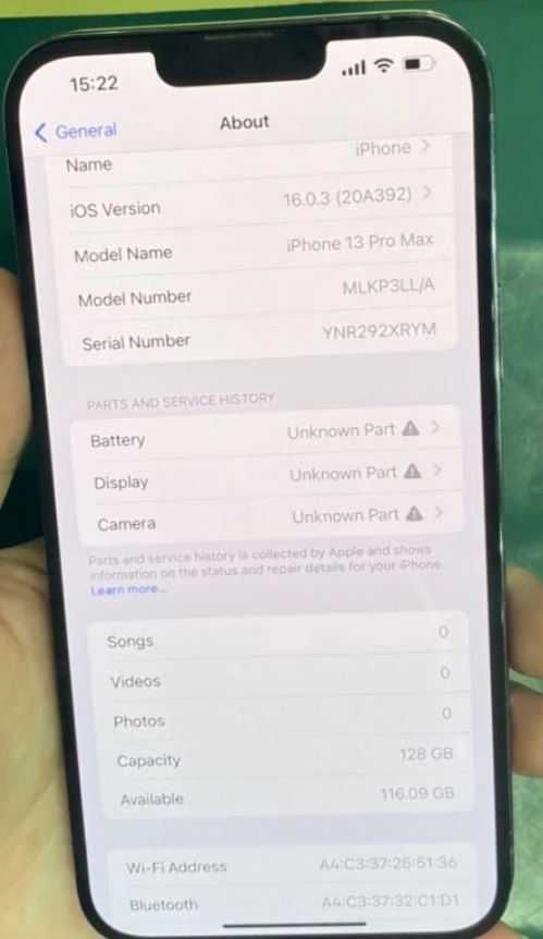 Материнська плата iPhone 13 Pro Max 128 Gb Blue з FaceID + LIDAR