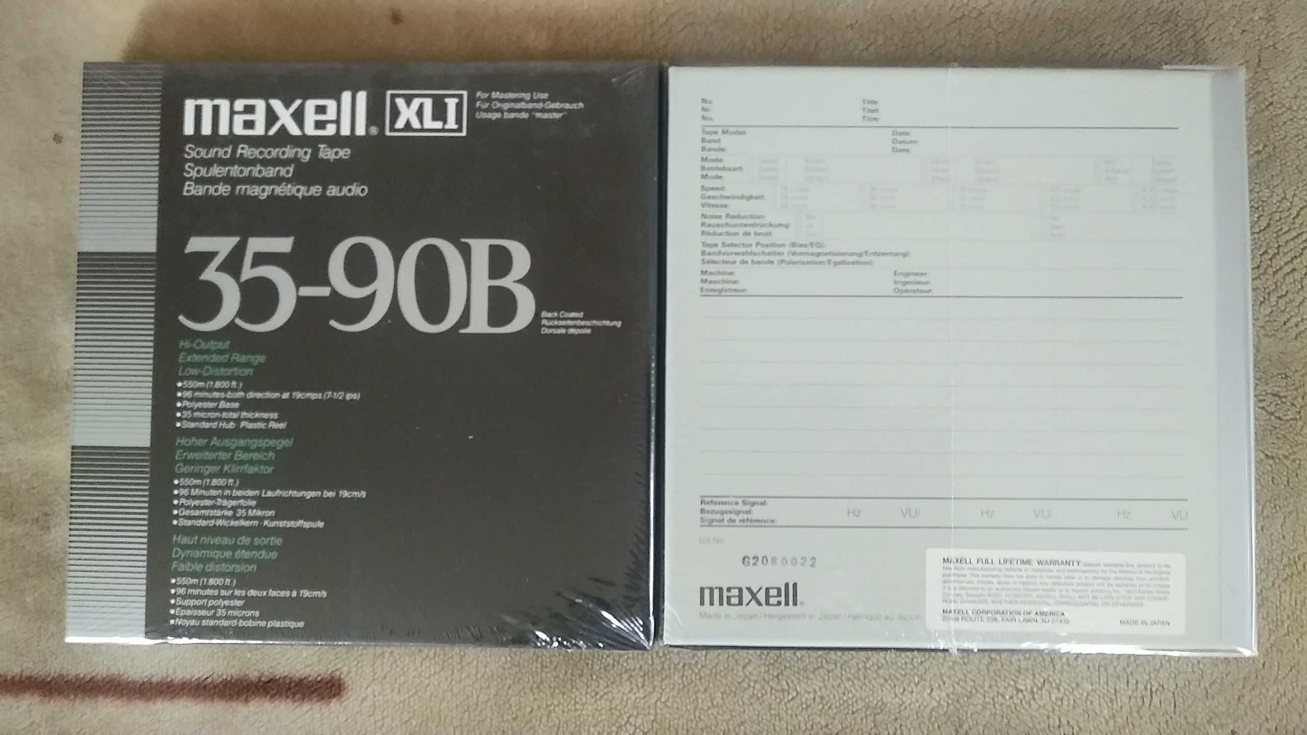 Котушка (бобіна) с лентой Maxell XL I 35-90B.