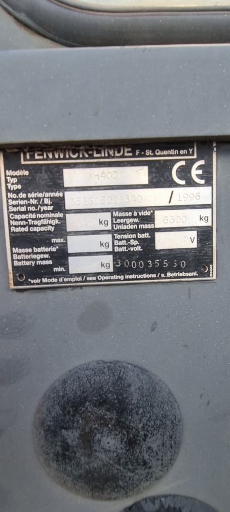 Wózek widłowy Linde H40D 1996r.