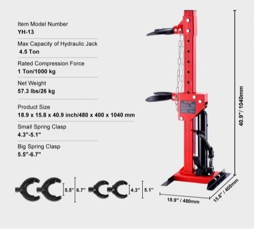 Compressor de molas hidráulico 4.5t