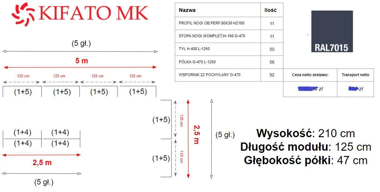 Regał sklepowy półki do sklepu magazynowe