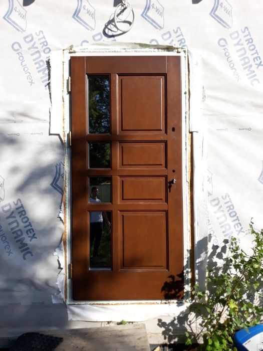 Drzwi zewnętrzne drewniane od ręki Wołomin Radzymin Czyste powietrze