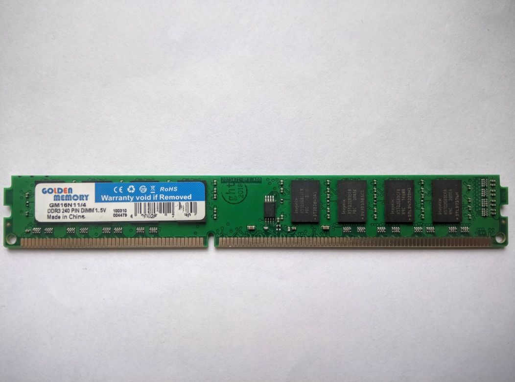 Оперативная память DDR3 4GB 1600mhz двухранговая