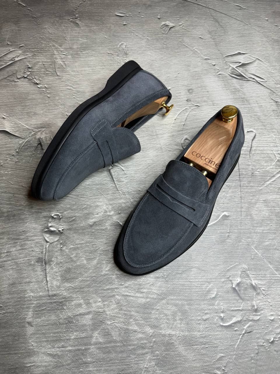Лоферы Замшевые мужские серые LORO PIANA Grey! Натуральная Замша! ХИТ!