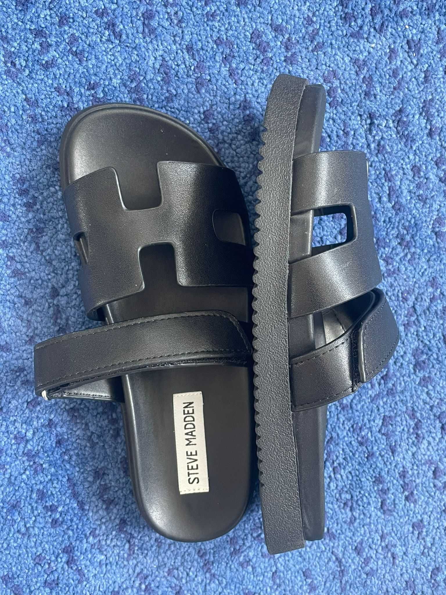 Chinelos (Missile black action leather)