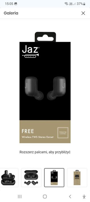 Słuchawki dokanałowe JAZ Twin Free TWS Czarny