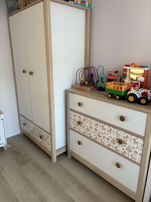 Meble dla dzieci Szafa i komoda zestaw brw Timon