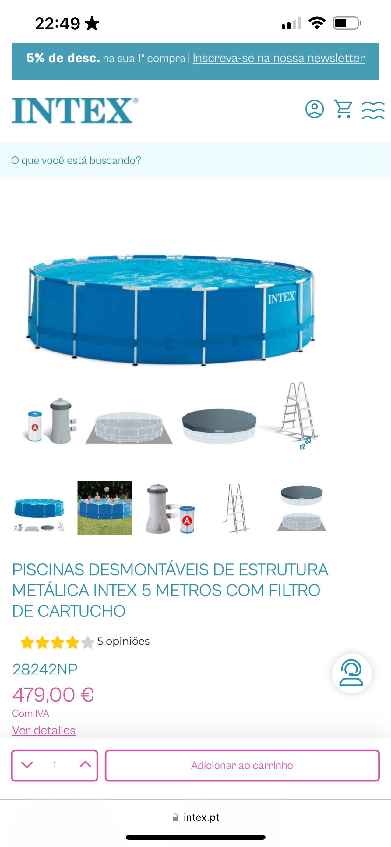 Vendo : piscina intex