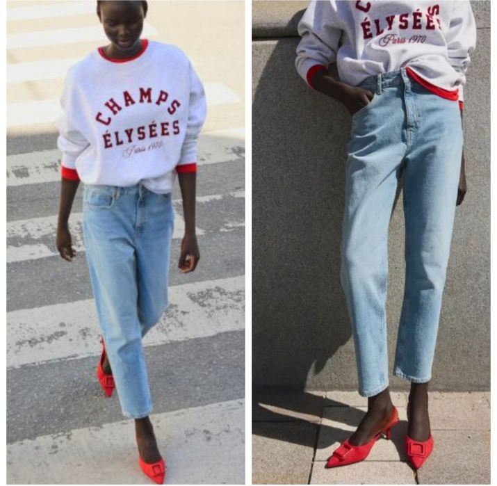 H&M 38-40r MOM jeansy z bardzo wysokim stanem