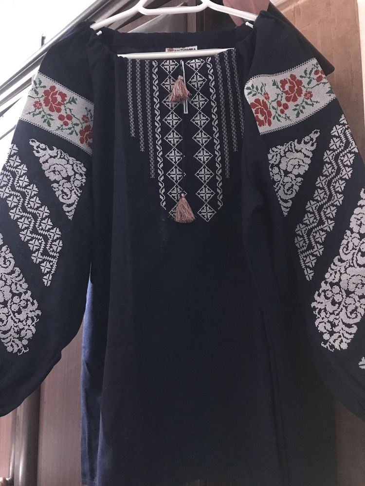 Вишиванка сорочка блуза вишита хрестиком жіноча на укр 54 - 56