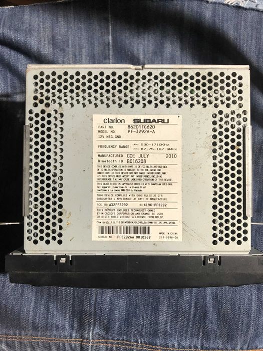 автомагнитола Субару