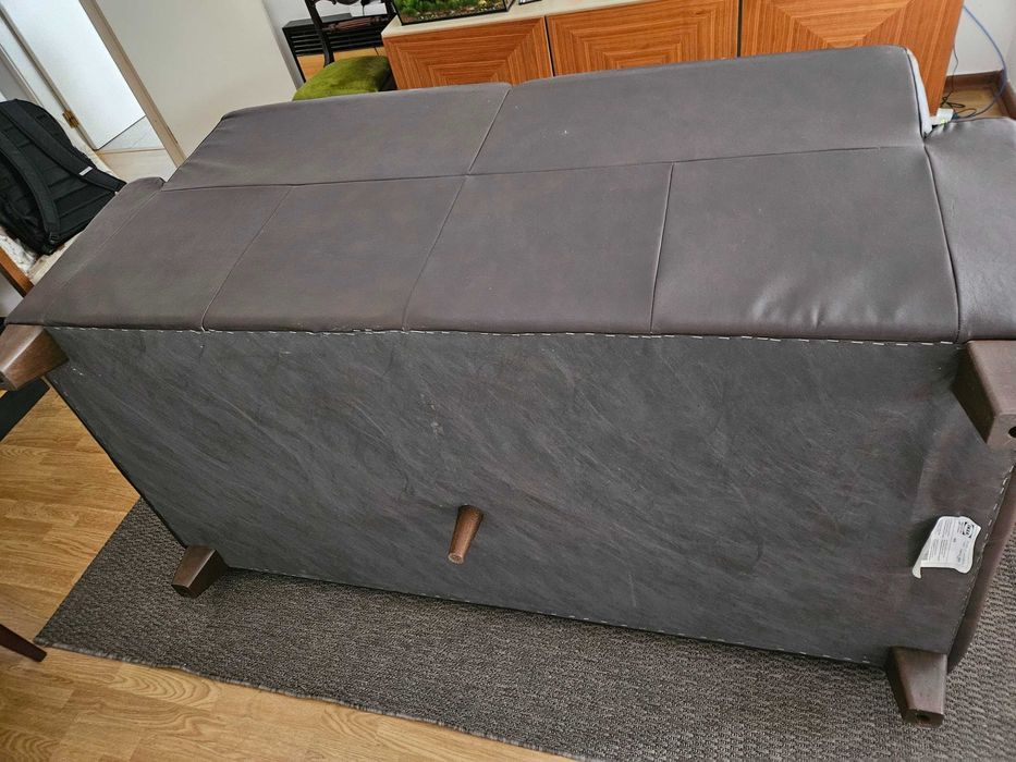 Sofa LERVIK 2.5 IKEA pele genuina