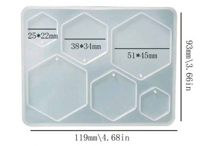 Conjunto de Moldes de Silicone para bijuteria em Resina Epoxy