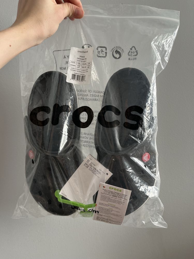 Крокси крокбенд чорні crocband black уцінка