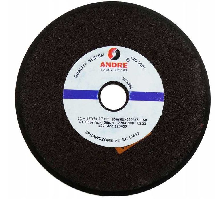 Ściernica korundowa ANDRE 127x6x12,7 FORMUŁA3 do ostrzenia pił