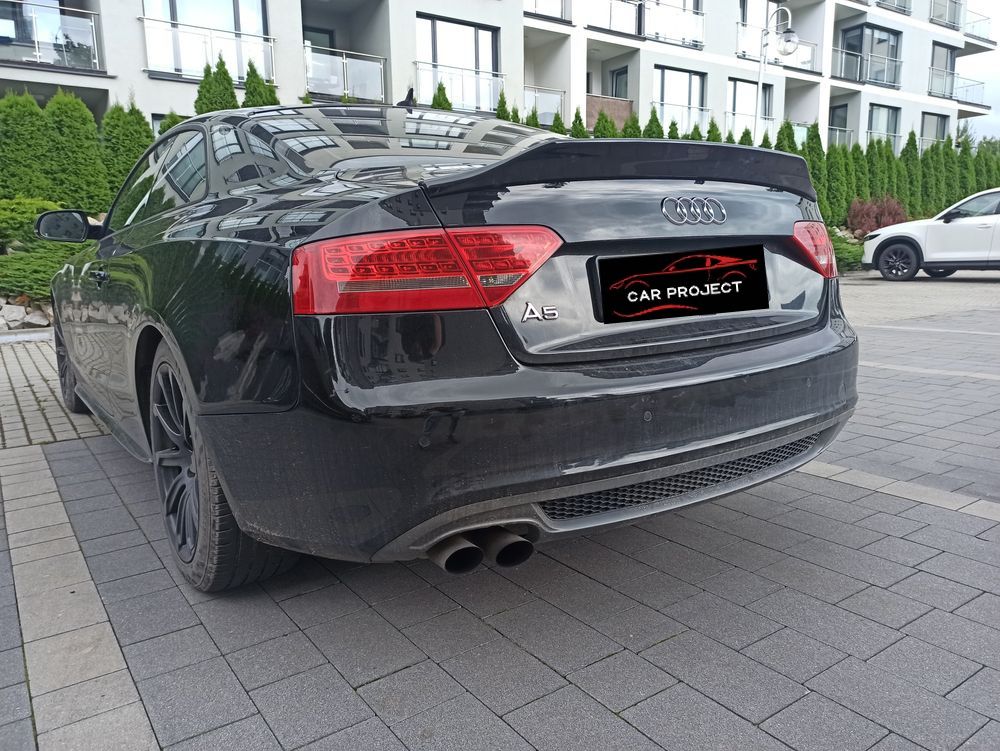 Audi A5 8T Coupe Lotka Dokładka Spoiler Czarny Połysk