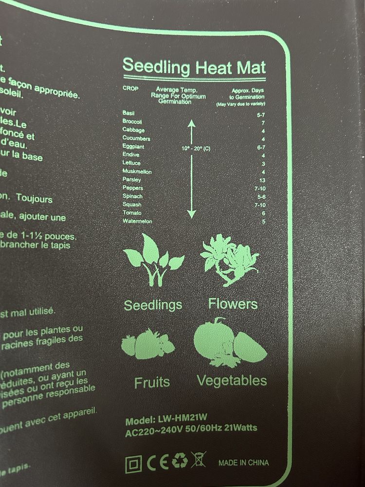 Mata grzewcza do nasion