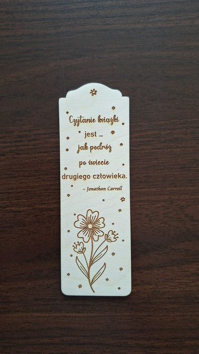 Drewniana zakładka do książki - różne wzory