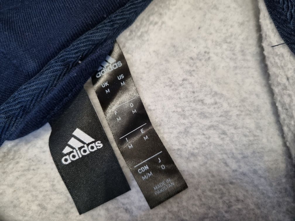 Bluza Adidas M 38 bawełniana ciepła gruba granatowa