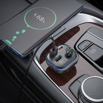 Transmiter FM BC54 Acertar MP3, Bluetooth - 2xUSB + Typ C - QC 30Wat