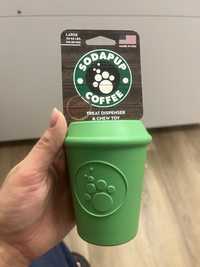 SodaPup Coffee zabawka typu kong dla psa L