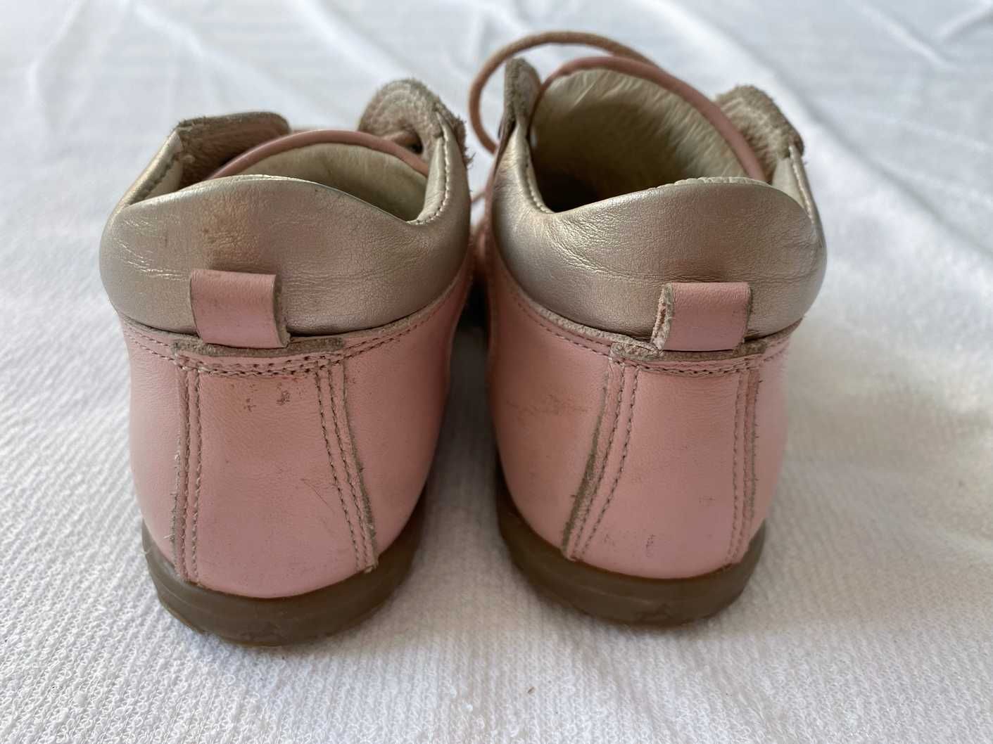 Różowe buty emel sznurówki dla dziewczynki rozmiar 24
