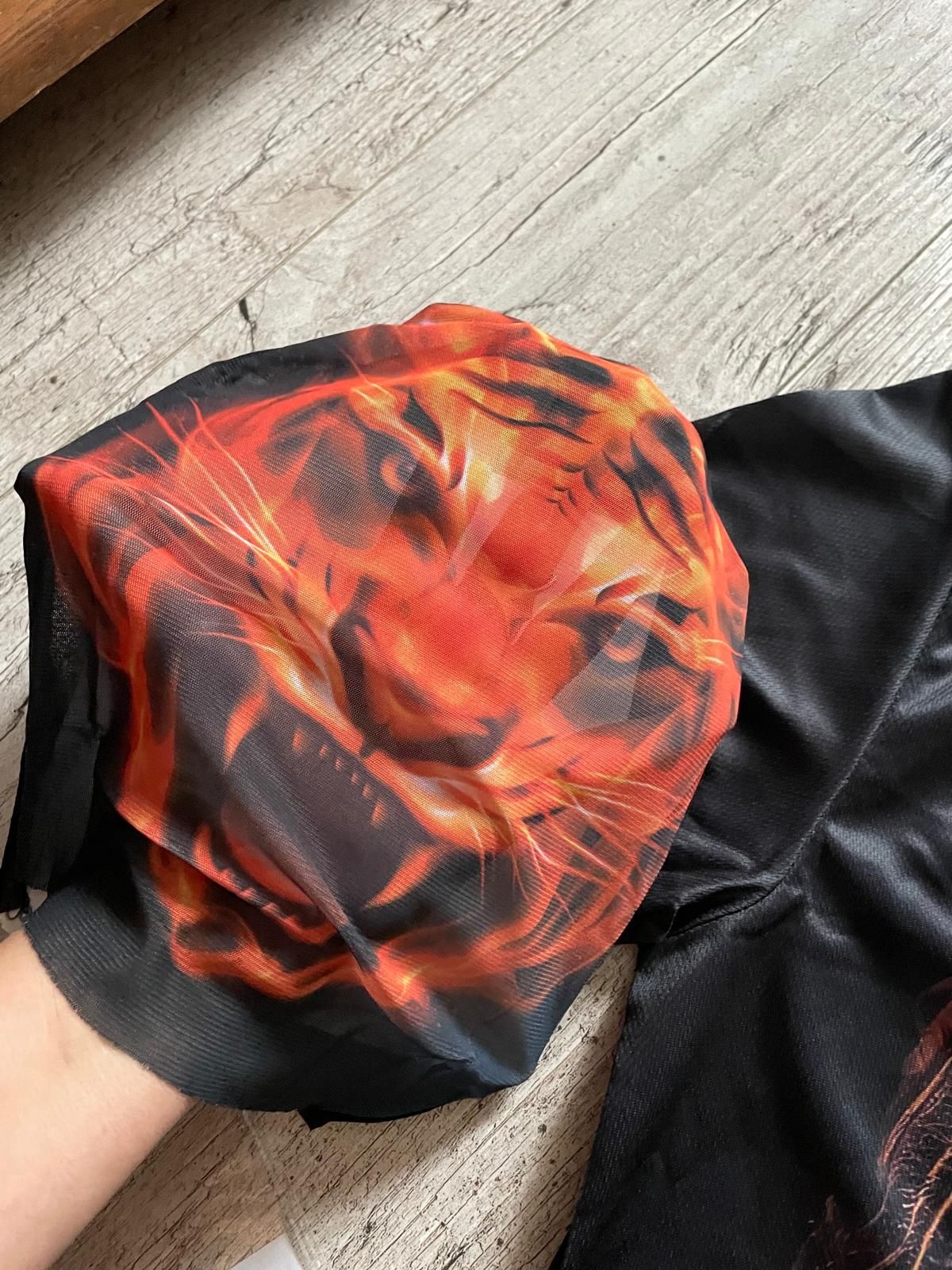 Super strój na Halloween tygrys T-shirt +maska roz XL - XXL