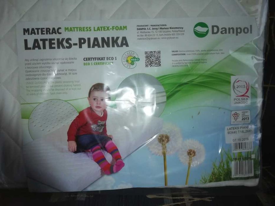 Materac lateks pianka 90x40 cm Danpol FLEXY FUN MP