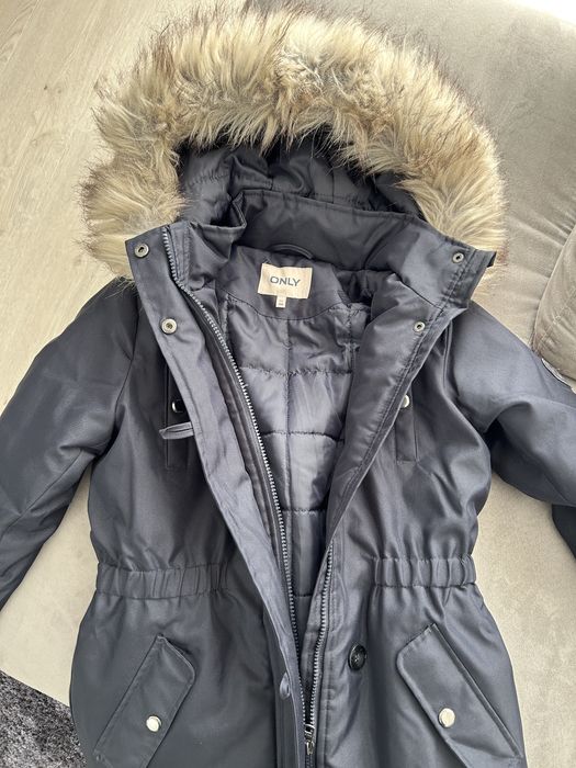 FANTÁSTICO Casaco Inverno PARKA rapariga 10-12 anos, 146cm. Como novo!