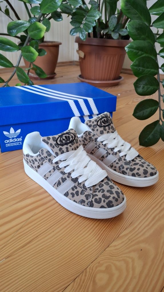 Жіночі adidas campus leopard , нат замша , стильни та зручні