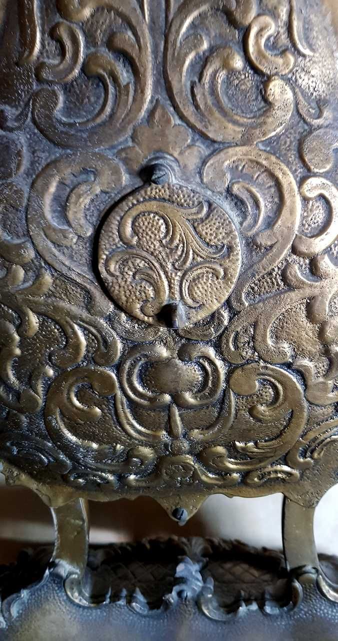 Relógio de sala bronze de arte com peanha em mármore