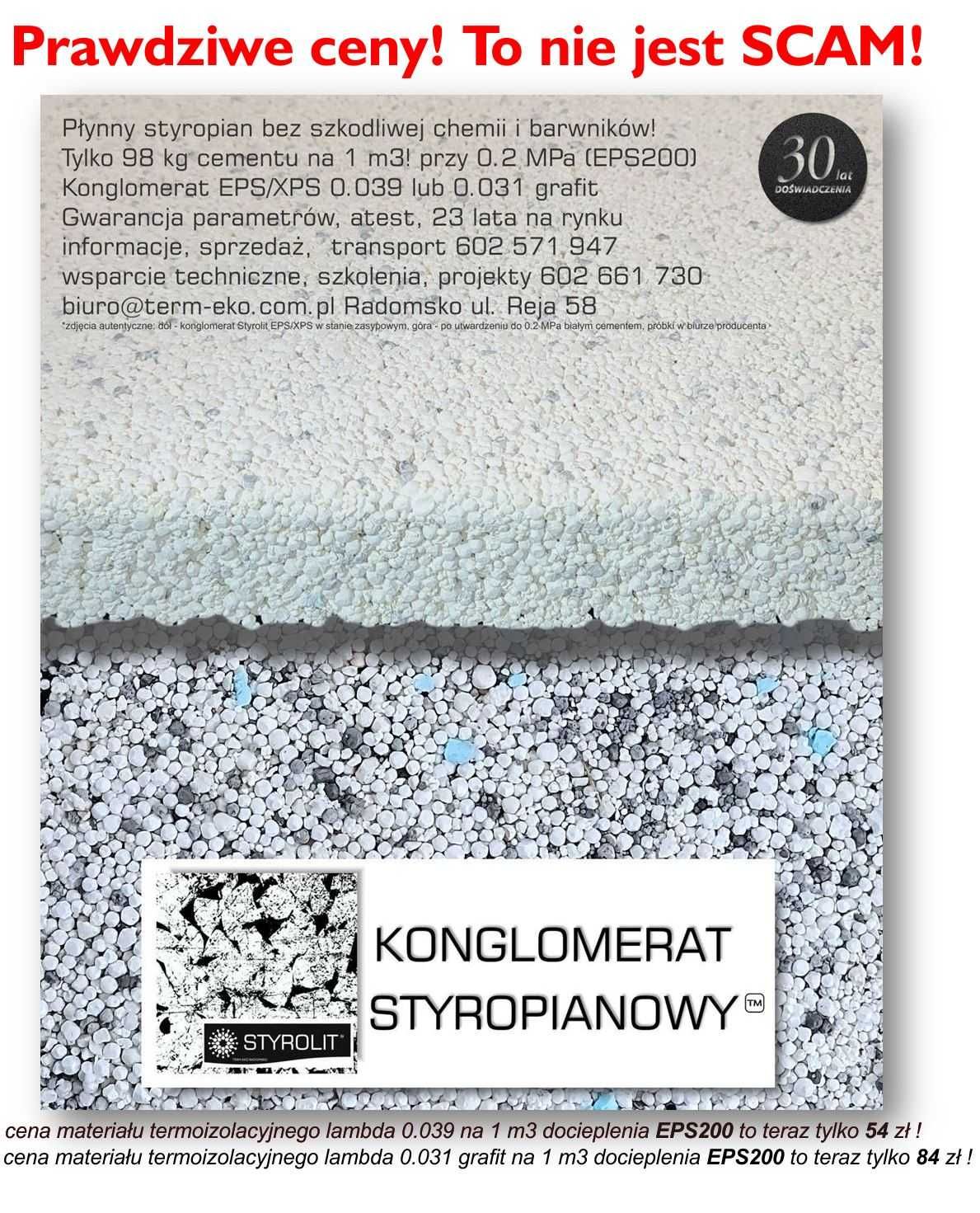 granulat styropianowy najtaniej w Polsce styrobeton 900 litrów