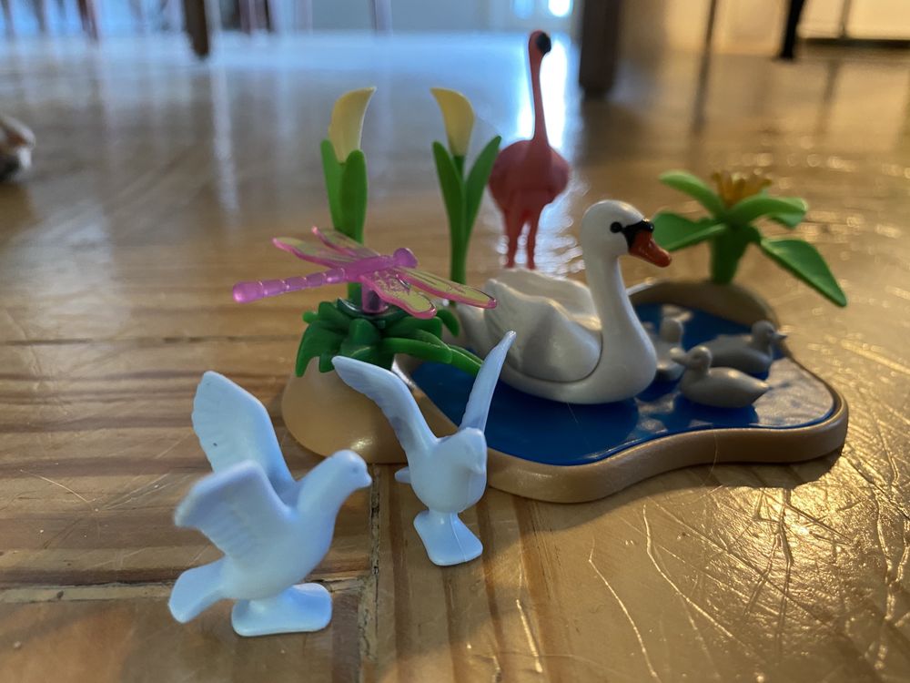 Playmobil Lago com cisne e flamengos