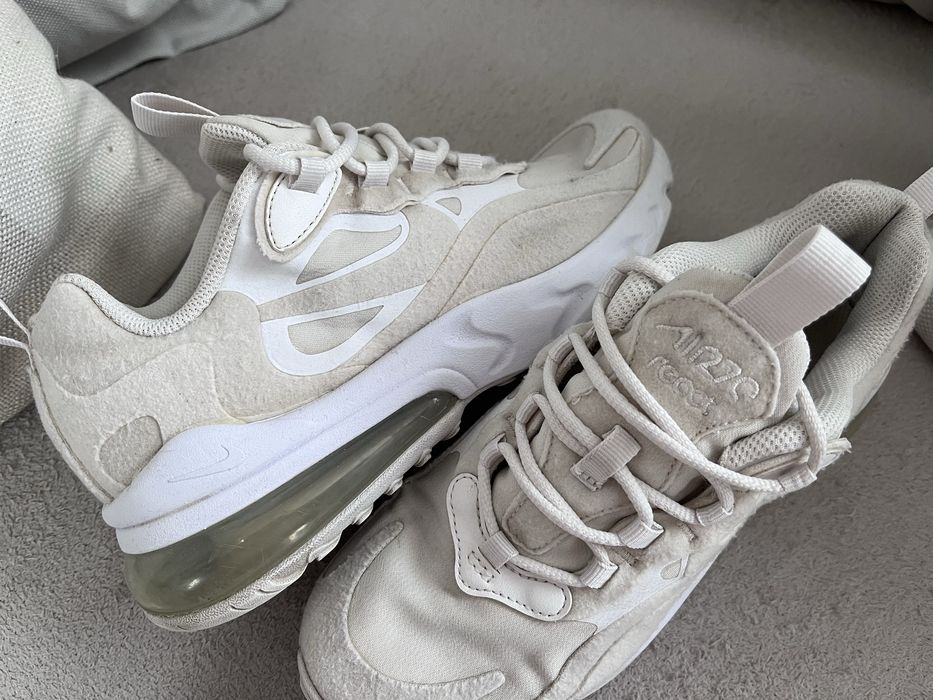 Nike air max react 270 beż Beżowe r.35,5 wkł.22,5cm