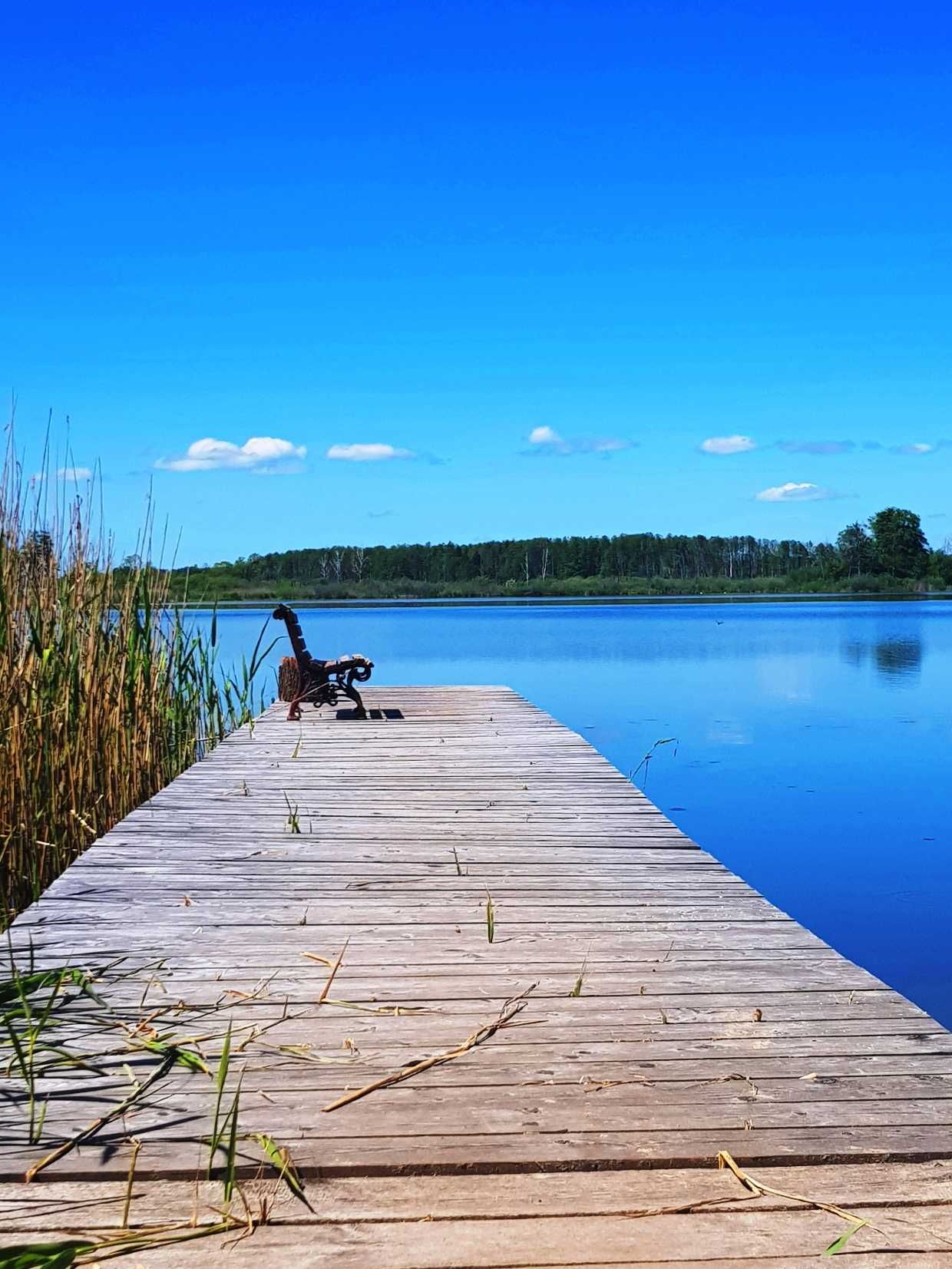 willa nad jeziorem piękny teren własna plaża pomost łódka sauna