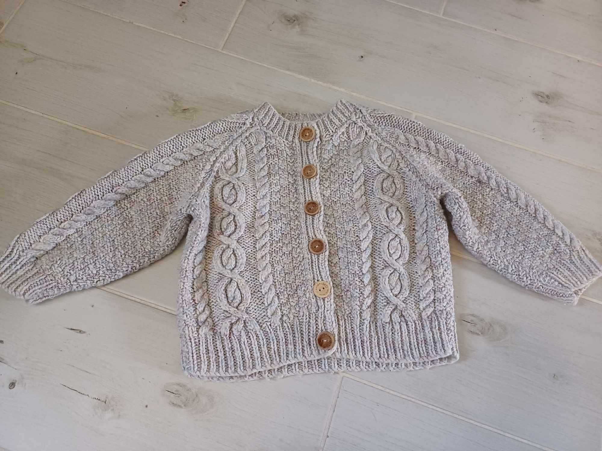sweterek handmade with love rozmiar 98-104