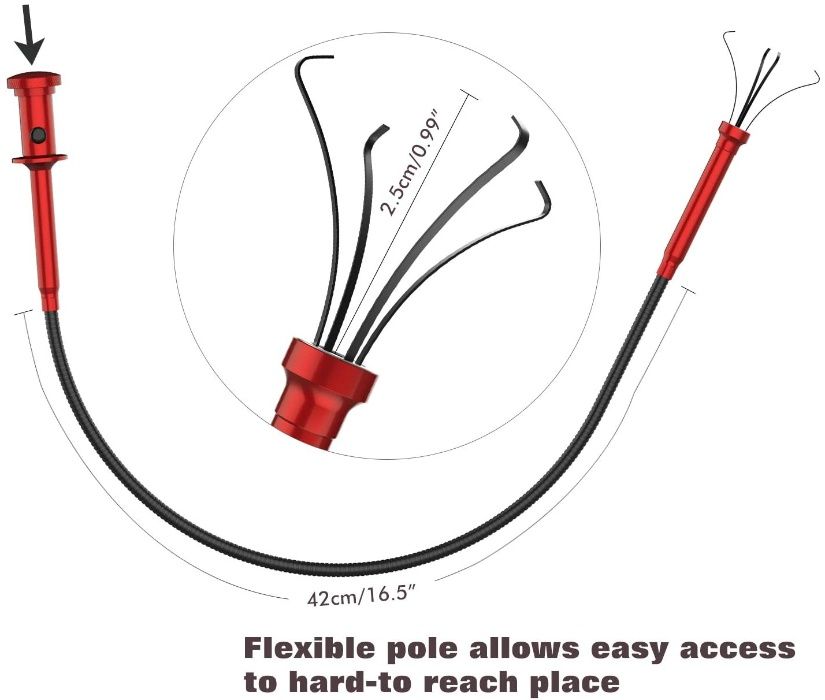 Coletor Magnético Garras  Flexível LED  Recolha Encanamento Esgotos