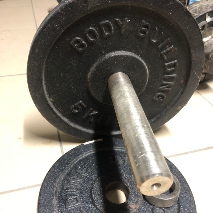 Sztanga żeliwna krótka 120 cm bez obciążenia!