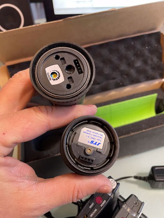 Bezprzewodowy mikrofon krawatowy + doręczny | zestaw jak nowy