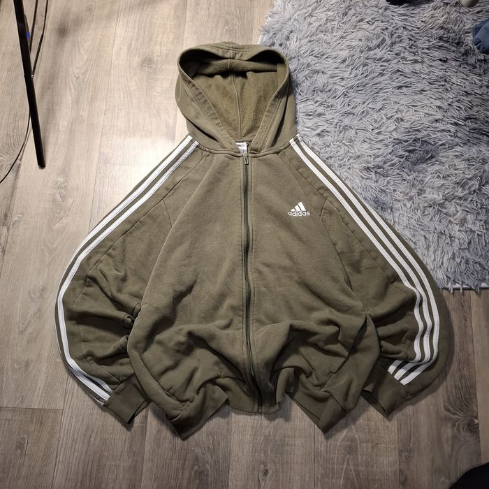 adidas vintage zip hoodie khaki адидас зипка худи кофта хаки ak8 y2k