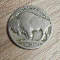 Stara moneta USA 5 centów.