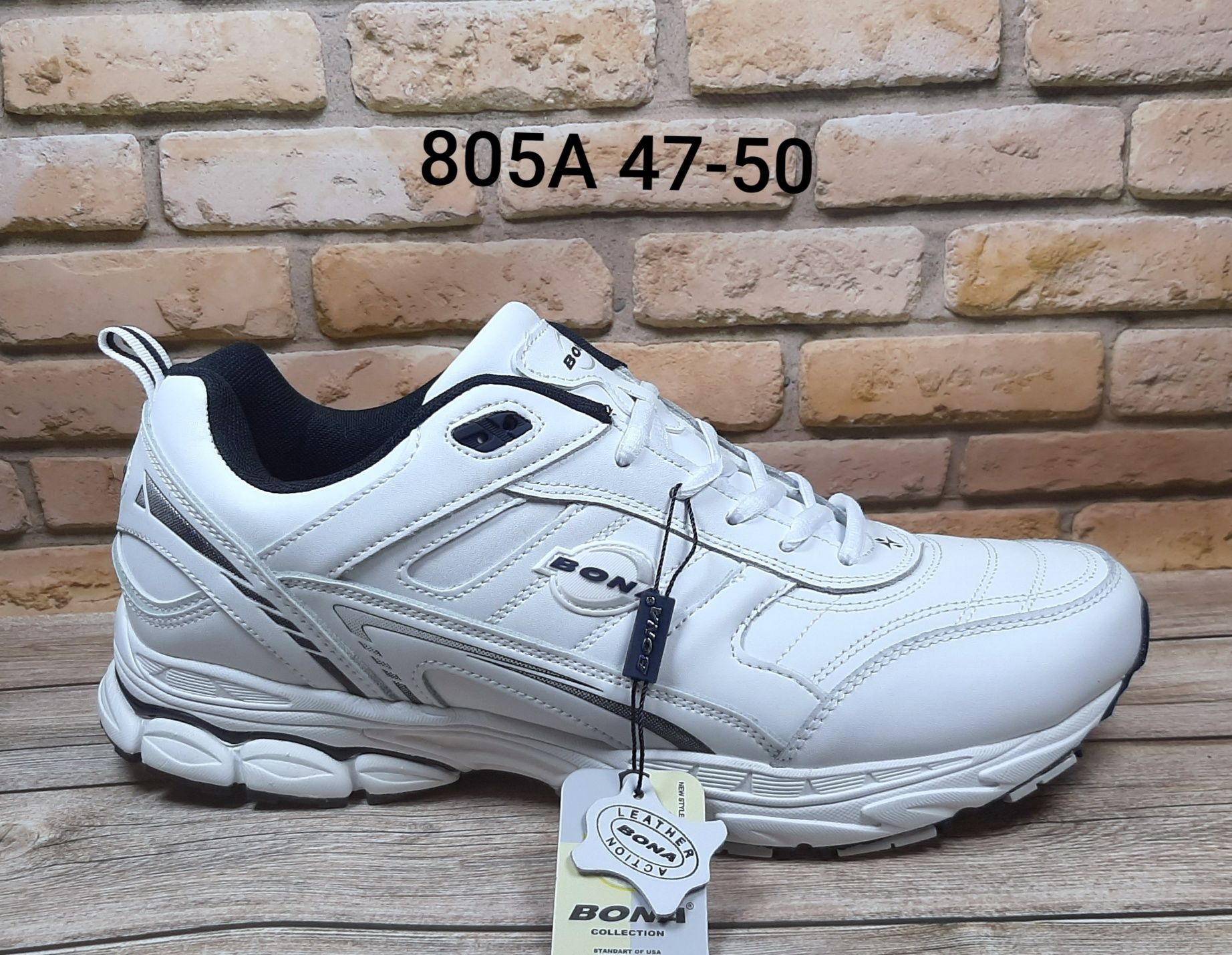 Белые мужские кроссовки Bona 805А  47-50р
