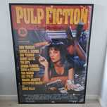 Plakat Pulp Fiction 140x100 w antyramie ze szkła i drewna