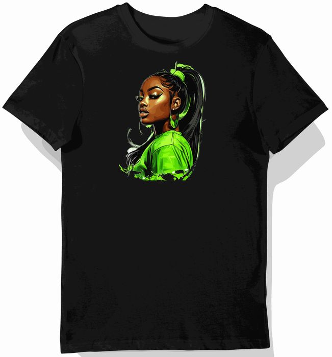 Koszulka męska czarna z nadrukiem hip-hopowym Megan Thee Stallion S