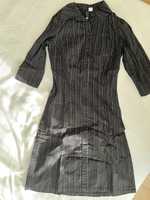 Czarna sukienka w paski H&M r.34